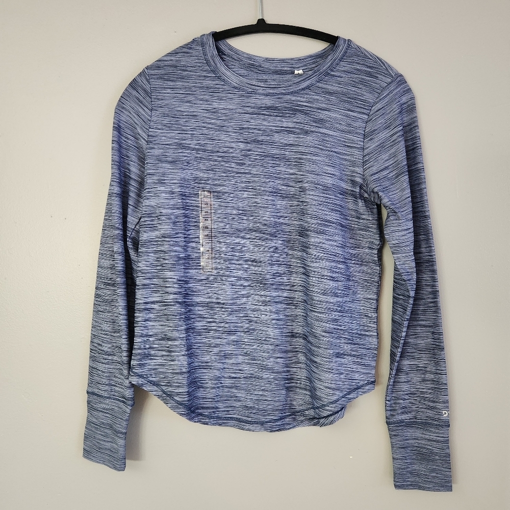 3/$25 DSG Women's 365 Heather blue Long Sleeve Shirt size XS NWOT